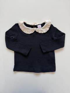 ZARA 襟付き リブカットソー トップス 92cmのサムネイル