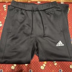 adidas 黒 ジャージパンツ　長ズボンのサムネイル