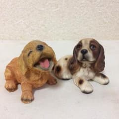 愛くるしい子犬の置物セットのサムネイル