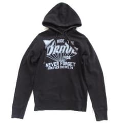 【Diesel】ディーゼル　ロゴプリント　コットン　プルパーカー　0300
