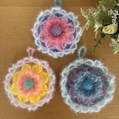 ハンドメイド　スセミたわし　エコたわし　ホッパンスセミ　キッチンたわしのサムネイル