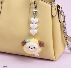BT21 치미 CHIMMY 봉제인형 하트형 비즈 키링 매력