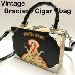 未使用品】ヴィンテージBracianoシガーボックス《ショルダーバッグ 