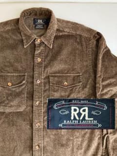 レア 希少 モーリシャス製 初期 RRL 三つ星 コーデュロイ シャツ ブラウン m37193408749_1.jpg?1770177398