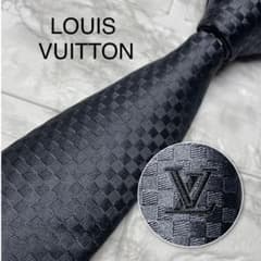 LOUIS VUITTON ルイヴィトン ダミエ ネクタイ LVロゴ 刺繍 - メルカリ