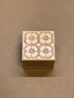 スタンプ はんこ 正方形 花柄模様のサムネイル