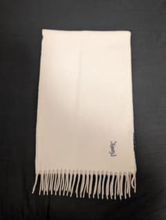【美品】イブ・サンローラン カシミア100%イタリア製マフラーのサムネイル