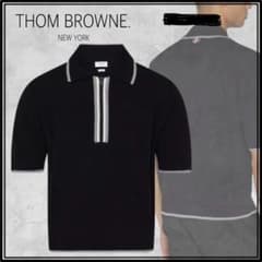 THOM BROWNE メリノウールジップアップ ポロシャツ - メルカリ