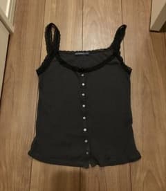 Brandy Melville レース キャミソール ブラックのサムネイル