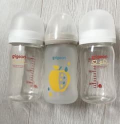 ピジョン 母乳実感 ガラス製  160×3本　乳首無しのサムネイル