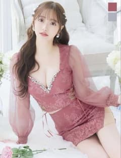 JEWELS レース シースルー袖 キャバドレスのサムネイル