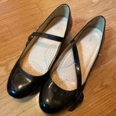 パンプス バレエシューズ 黒のサムネイル