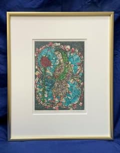 渋谷栄一 『花の祈り』銅版画 50部限定 ◇春陽会、日本版画協会、全道展会員 渋谷栄一 『花の祈り』銅版画 50部限定 ◇春陽会、日本版画協会