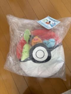 2025 ポケモン くじ A賞 チコリータ ポカブ ワニノコ ゲームクッションのサムネイル