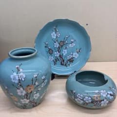 応接揃 花瓶・飾り皿・灰皿3点セット - メルカリ