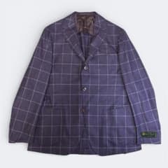 未使用級Brilla /ロロピアーナ シルクカシミヤ ウインドウペーン