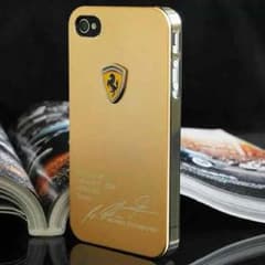 iPhone⑸ケース❗️フェラーリGOLD❗️保護シート❗️カスタム‼️送料込みのサムネイル