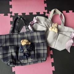 Maison de FLEUR チェック柄トートバッグ 2点セットのサムネイル