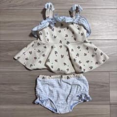 女の子用 セパレート水着 いちご柄のサムネイル