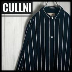149　クルニ ストライプ柄　ロングシャツ　オーバーサイズ　M～L相当　黒のサムネイル