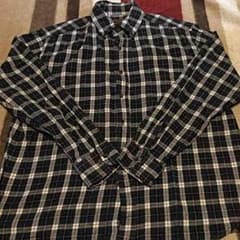 古着 ビンテージボタンダウンシャツ 黒×白×緑のサムネイル