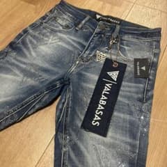 新品未使用】valabasas ラインストーンフレアデニム 28バラバサス