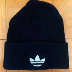 古着　adidas アディダス ニットキャップ　黒　ブラックのサムネイル