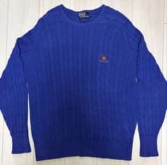 Polo Ralph Lauren コットンケーブルニット　ネイビーのサムネイル