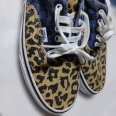 VANS VAN DOREN レオパード チェッカーフラッグ スニーカーヒョウ柄のサムネイル