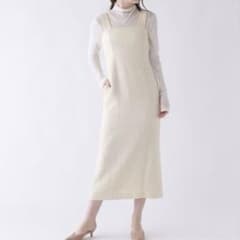 BABY LONE コラボ品 ツイードベアワンピース タイト アイボリー 36