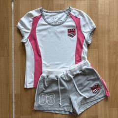 Prince テニスウェアセット (ジャケット・Tシャツ・ショートパンツ) Prince テニスウェア Tシャツ ショートパンツ セットアップ ブルー M