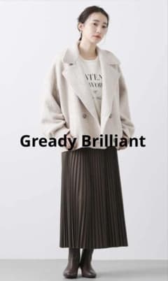 値下げしました。Gready Brilliant ツィードショートPコート - メルカリ