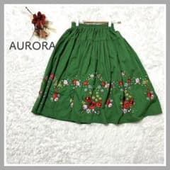 フォークダンス スカート 黒のフレアスカート 花柄刺繍 フォークダンス衣装】ブラック ballerina スカート 黒 刺繍 赤