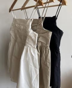 cotton gatherd layered camisoleのサムネイル
