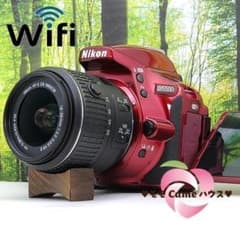 WiFi搭載機種ニコン D5500☆希少なワインレッド☆超高性能一眼レフ