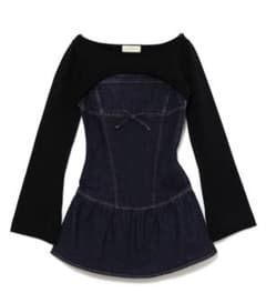 andmary Bonnie denim mini dress - メルカリ