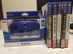 PS4ソフト5枚、ワイヤレスコントローラーライトのサムネイル