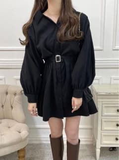 【GRL】ベルトデザインシャツワンピースのサムネイル