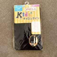 キッズ　ナイロンタイツ　黒　80デニール　120サイズのサムネイル