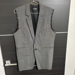 Raf Simons ノースリーブジャケット　切りっぱなし　激レア　サイズ46 Raf Simons ノースリーブジャケット 切りっぱなし 激レア サイズ46