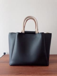 ROPE ロペ ハンドバッグ ブラック バイカラー 上品 シンプルのサムネイル