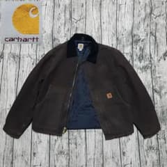 M Carhartt トラディショナルジャケット ダークブラウン レザーパッチ M Carhartt トラディショナルジャケット ダークブラウン レザー