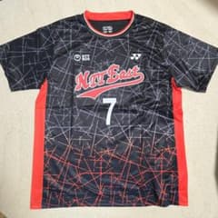 ⭐️レア　日本代表　桃田賢斗　YONEX バドミントンシャツ Mサイズ O】桃田賢斗 ゲームシャツ レプリカ YONEX バドミントン NTT東日本
