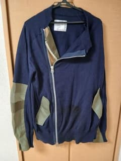 sacai ドッキングデザイン ジップ 切替 ニット ma1 ミリタリー サカイ sacai ドッキングデザイン ジップ 切替 ニット ma1 ミリタリー サカイ