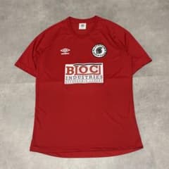 希少】アンブロ UMBRO ゲームシャツ 海外サッカー 赤 M 古着テック系