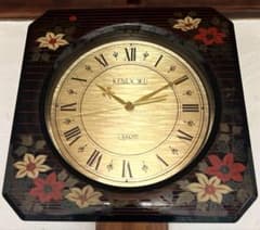 KENROKU QUARTZ 掛け時計 和風 花柄 - メルカリ