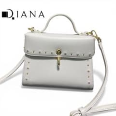 diana ダイアナ　ハンドバッグ スタッズ ビジュー ミニバッグ　ライトグレーのサムネイル