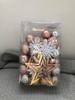 【新品！】クリスマスオーナメント　ピンクゴールドのサムネイル