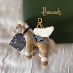 残り1点【新品タグ付き】Harrods ハロッズ ペガサス キーリング 英国