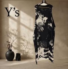 Y's ワイズ モノトーン 総柄 ノースリーブ ワンピース SIZE 2 - メルカリ